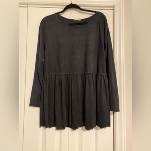 Black peplum top - size large
